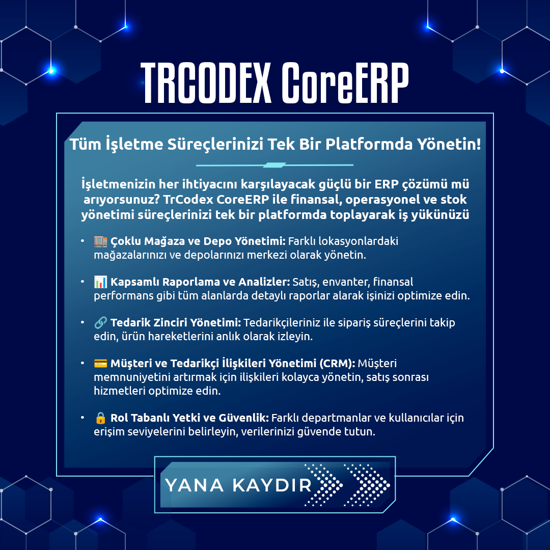 ERP Sistemi - CoreERP Yazılım - Görsel 2
